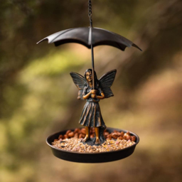 Marco Paul Resin Fairy with Umbrella Bird Feeder - thumbnail 2