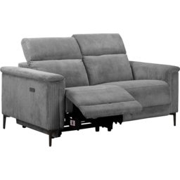 Loft24 Lund 2 Seater Grey Corduroy Electric Recliner Sofa - thumbnail 4
