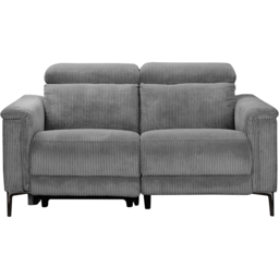 Loft24 Lund 2 Seater Grey Corduroy Electric Recliner Sofa - thumbnail 2