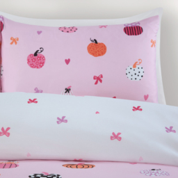 Bowtique Pumpkins Duvet Set Pink Single - thumbnail 4
