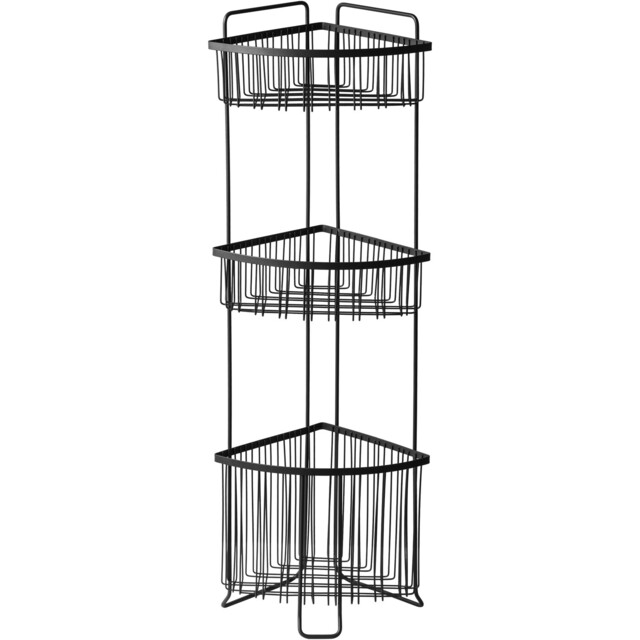 Bathstore Hilton 3 Tier Corner Caddy Grey