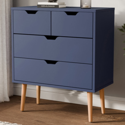GFW Nyborg 4 Drawer Nightshadow Blue Chest of Drawers