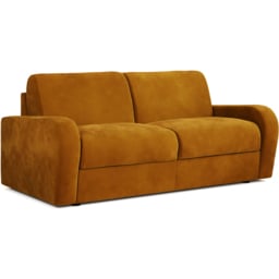 Jay-Be Deco 3 Seater Luxe Velvet Saffron Sofa Bed with e-Sprung Mattress - thumbnail 2