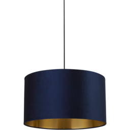 Lighting Collection Navy Gold Inner Velvet Drum Shade 50cm