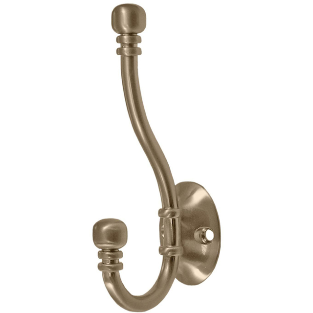 Antique Nickel Hat and Coat Hook
