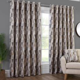Indiana Geo Jacquard Curtain - Multicolour / 168cm / 137cm
