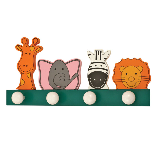 Hiatt Zoo Animal 4 Hook Coat Rail