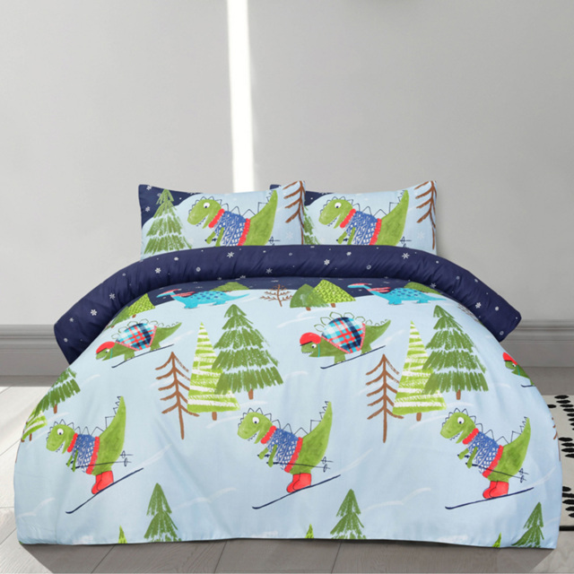 Smart Living Blue Single Dino Skiing Complete Set - image 1