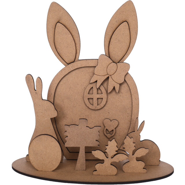 Bunny Door Scene - Brown - image 1