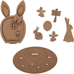 Bunny Door Scene - Brown - thumbnail 4