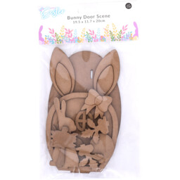 Bunny Door Scene - Brown - thumbnail 3
