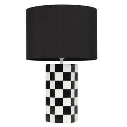Jaxon Black and White Checkered Table Lamp