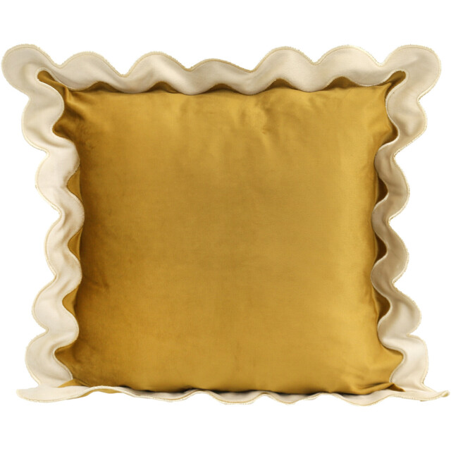 Matilda Scallop Edge Cushion Ochre - image 1
