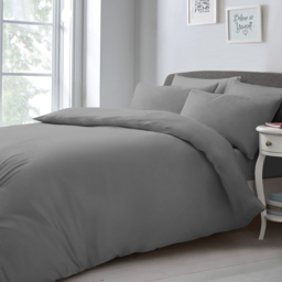 Velosso Microfibre Grey King Size Duvet and Pillowcase Set