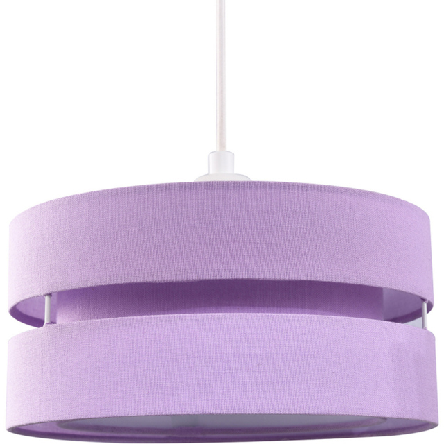 Happy Homewares Lilac Linen Fabric Triple Tier Ceiling Pendant Shade - image 1