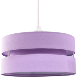 Happy Homewares Lilac Linen Fabric Triple Tier Ceiling Pendant Shade