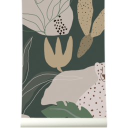 Grandeco Roomblush Safari Jungle Kids Dark Green 4 Lane Wall Mural - thumbnail 3