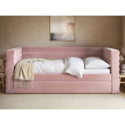 Flair Yuma Velvet Pink Guest Bed with Pull-Out Trundle - thumbnail 4