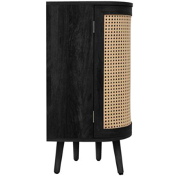 Birlea Noah Black Rattan 2 Door Sideboard - thumbnail 4