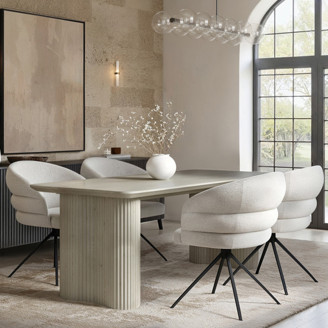 SOLACE+CO Zoya Eira Beige 4 Seater Dining Set - image 1