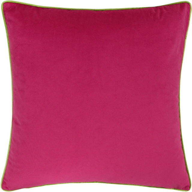 Furn Meridian Velvet Hot Pink and Lime Cushion 45 x 45cm - image 1