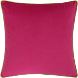 Furn Meridian Velvet Hot Pink and Lime Cushion 45 x 45cm - thumbnail 1