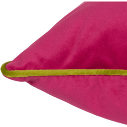 Furn Meridian Velvet Hot Pink and Lime Cushion 45 x 45cm - thumbnail 4