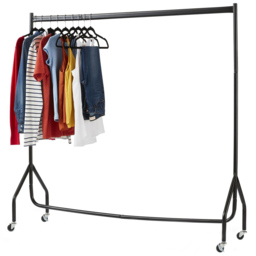 House of Home Extra Heavy Duty Black Clothes Rail 5 x 4ft - thumbnail 3