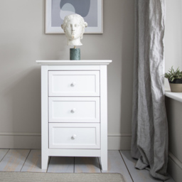 Noa and Nani Torsby 3 Drawer White Side Table - thumbnail 4
