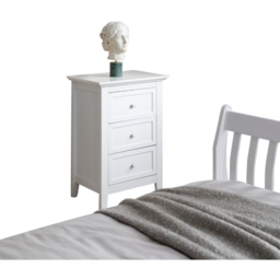 Noa and Nani Torsby 3 Drawer White Side Table - thumbnail 2