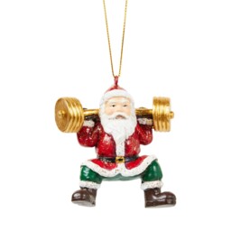 Jingle Bell Boogie Red Novelty Santa Hanging Christmas Tree Decoration - thumbnail 1