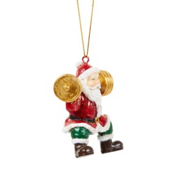 Jingle Bell Boogie Red Novelty Santa Hanging Christmas Tree Decoration - thumbnail 2