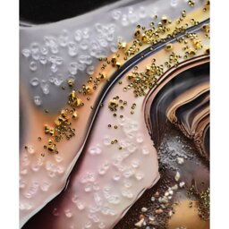 Obsidian Effect Jewelled Neutrals Print - thumbnail 4