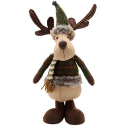 The Christmas Gift Co Plush Standing Moose Ornament
