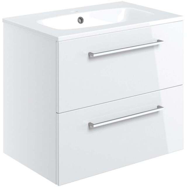 Bathstore Milford 2 Door White Wall Hung Basin Unit 610mm - image 1