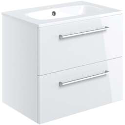 Bathstore Milford 2 Door White Wall Hung Basin Unit 610mm