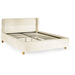 Julian Bowen Oberon King Size Cream Boucle Upholstered Bed - thumbnail 2