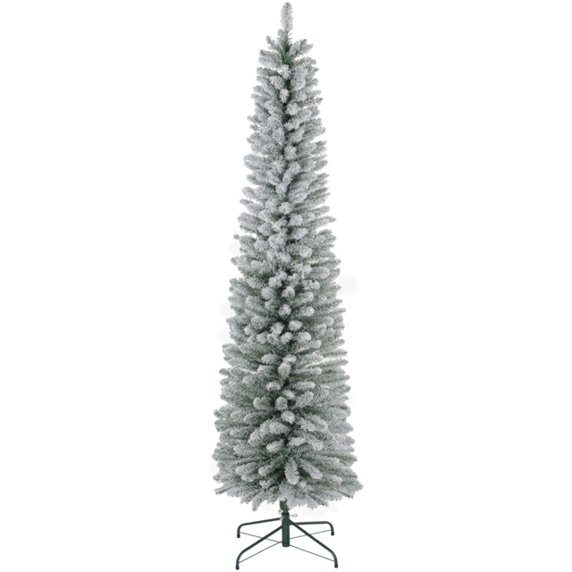StarBright Snow Flocked Pencil Artificial Christmas Tree 7ft - image 1
