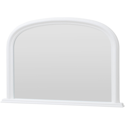 Yearn White Contemporary Arched Overmantle Mirror 77 x 112cm