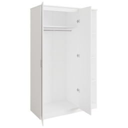 GFW Bailey White 2 Door 4 Shelf Wardrobe - thumbnail 4