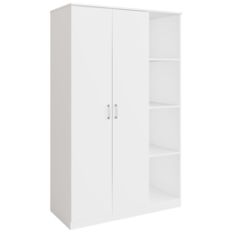 GFW Bailey White 2 Door 4 Shelf Wardrobe - thumbnail 2