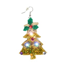 Single Light Up Christmas Tree LED Earrings in Assorted styles - thumbnail 4