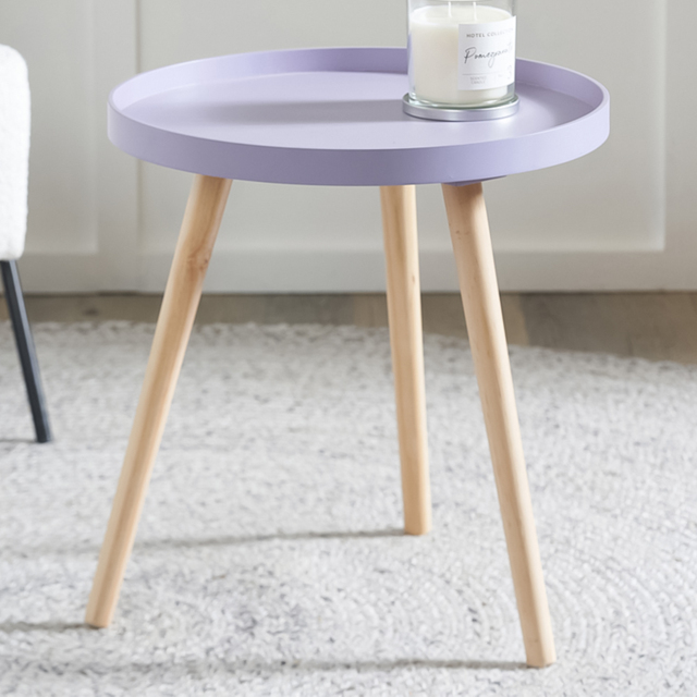 Pacific Lifestyle Halston Lilac and Natural Side Table - image 1
