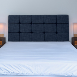 Bedmaster Pearl Single Midnight Linen Squared Headboard - thumbnail 1