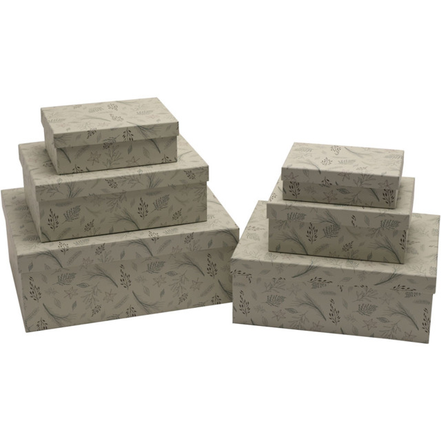 The Christmas Gift Co Winter Wilds Nested Gift Boxes 6 Piece - image 1
