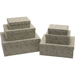 The Christmas Gift Co Winter Wilds Nested Gift Boxes 6 Piece - thumbnail 1