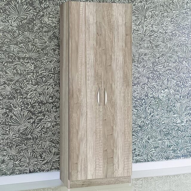 R White Cabinets Grey 2 Door Tall Cupboard - image 1