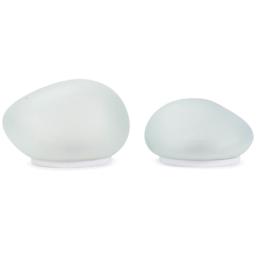 ValueLights Pebbles Set of 2 Clear Outdoor Solar Decorative Lights