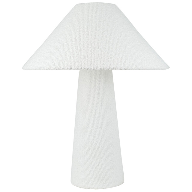 Cream Boucle Effect Cream Table Lamp - image 1