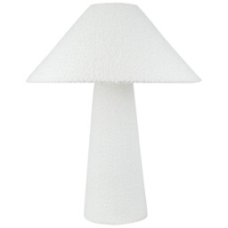 Cream Boucle Effect Cream Table Lamp